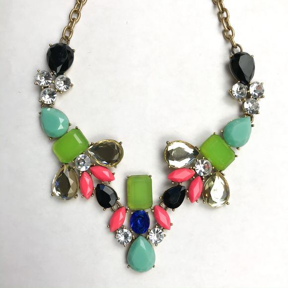 J.Crew Color Collage Statement Necklace - Picture 4 of 11